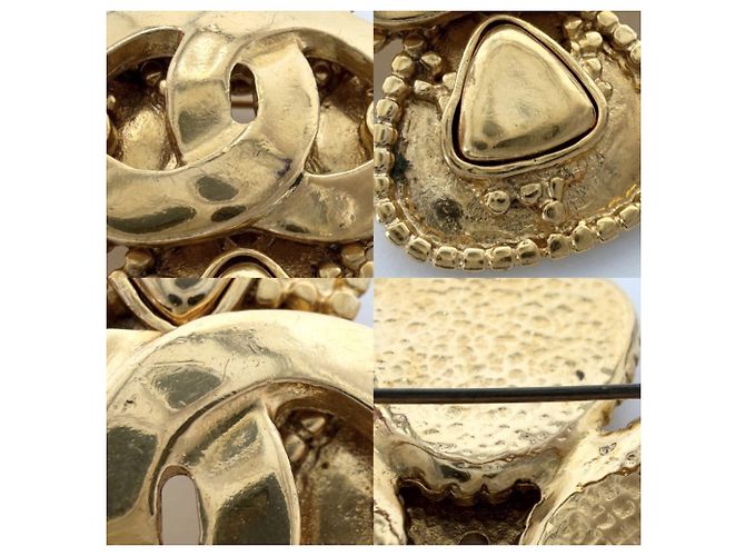 Spilla Vintage Chanel con design a quadrifoglio D'oro - vista 5