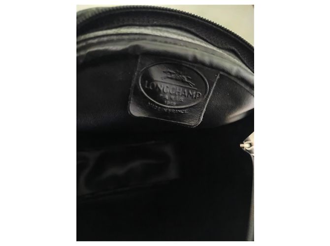 Longchamp Borsa a Tracolla Rotonda in Pelle Nera Nero - vista 7