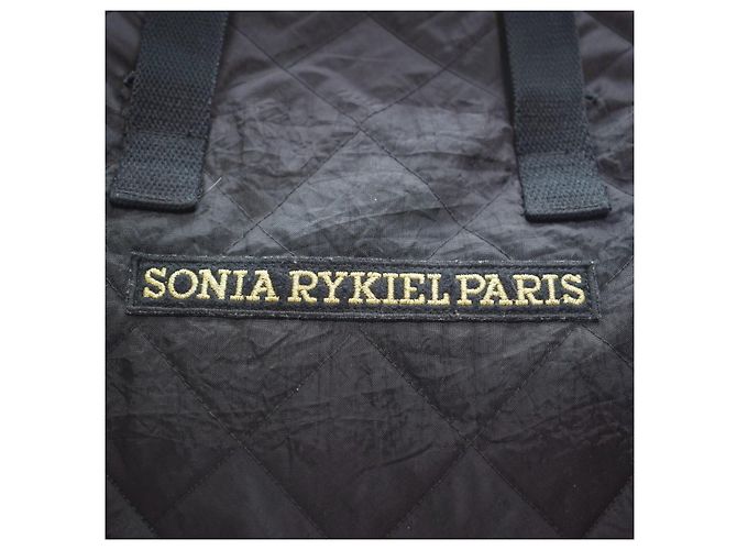 Sonia Rykiel Paris Borsa Weekend in Nylon Trapuntato Nero - vista 10