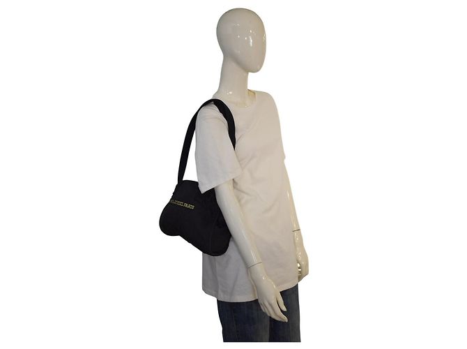 Sonia Rykiel Paris Borsa Weekend in Nylon Trapuntato Nero - vista 13