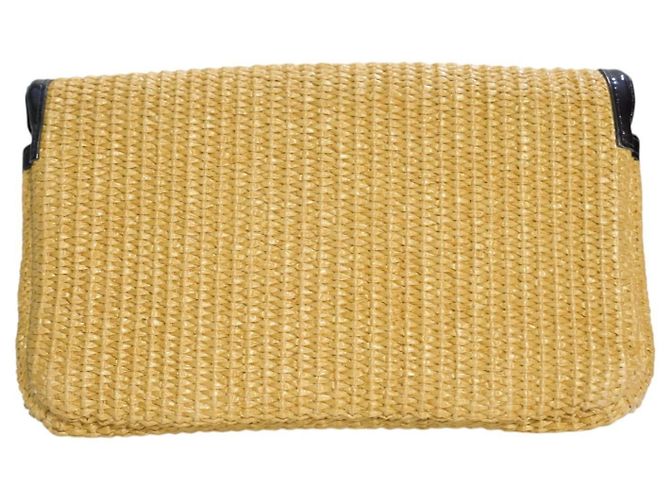 Sonia by Sonia Rykiel Stroh-Clutch mit Kirschmuster Schwarz Rot - Ansicht 3