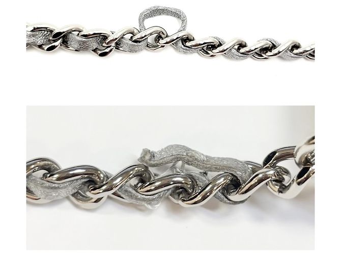 Borsa a tracolla mini matelassé Chanel Argento - vista 10