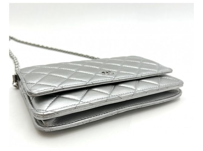 Borsa a tracolla mini matelassé Chanel Argento - vista 3