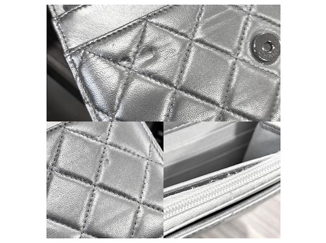 Borsa a tracolla mini matelassé Chanel Argento - vista 9