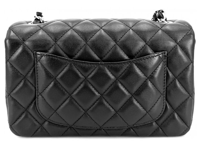 Borsa a Spalla Chanel Mini Matelasse Nero - vista 2