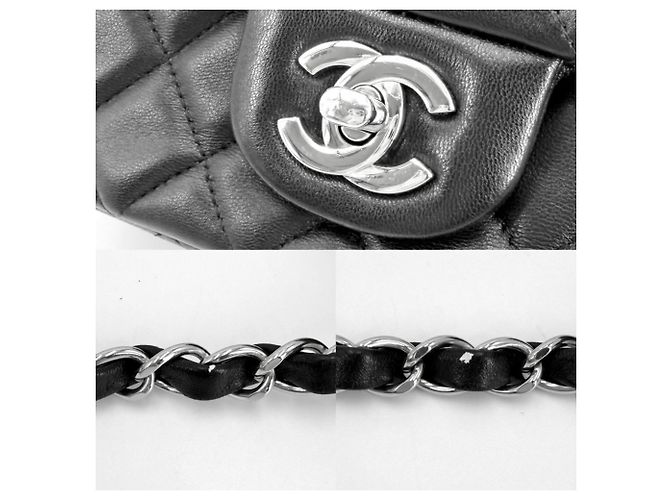 Borsa a Spalla Chanel Mini Matelasse Nero - vista 7