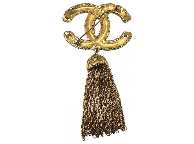 Spilla Chanel Vintage Gold D'oro - vista 2