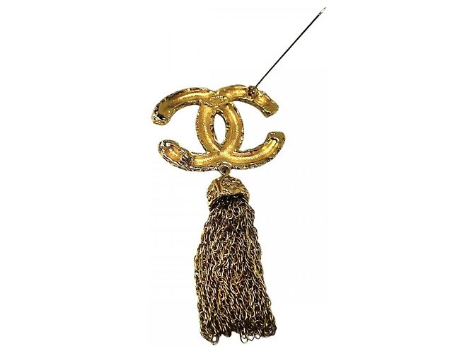Spilla Chanel Vintage Gold D'oro - vista 3