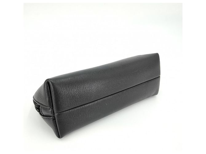 Chanel Pouch aus schwarzem Leder - Ansicht 3