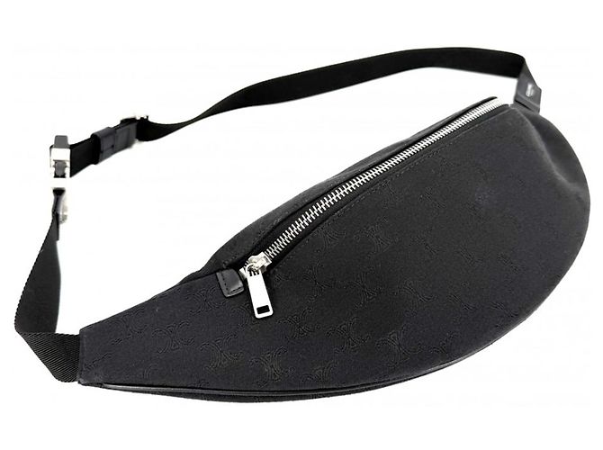 Céline Borsa cintura Triomphe Celine in tela nera Nero - vista 3
