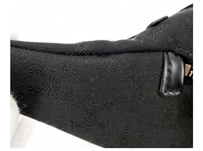 Céline Borsa cintura Triomphe Celine in tela nera Nero - vista 7