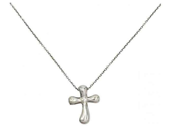 Collana piccola croce Elsa Peretti di Tiffany & Co. in platino 950 - vista 2