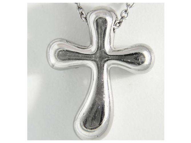 Collana piccola croce Elsa Peretti di Tiffany & Co. in platino 950 - vista 7