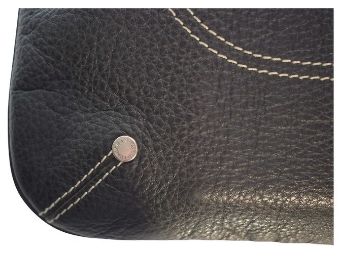 Longchamp Le Foulonné Borsa Hobo a Tracolla in Pelle Martellata Nera - vista 11