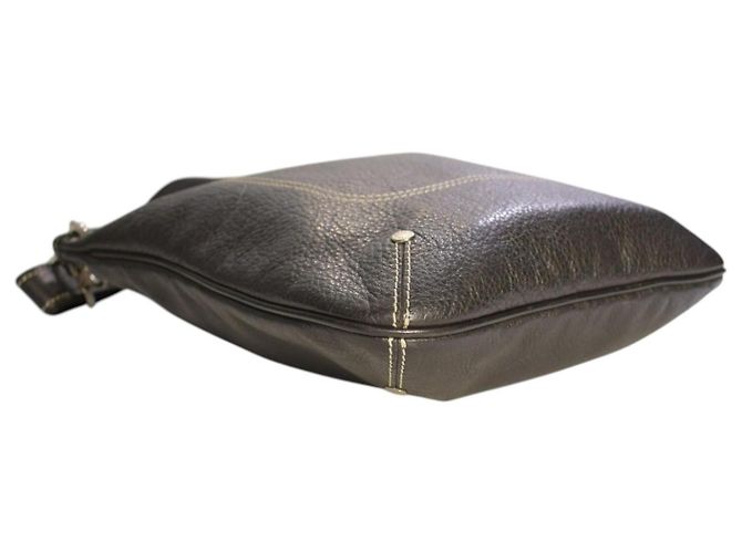 Longchamp Le Foulonné Borsa Hobo a Tracolla in Pelle Martellata Nera - vista 8