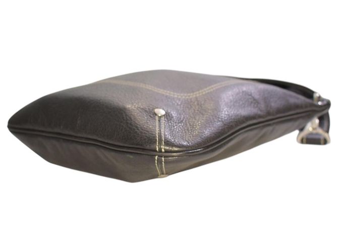 Longchamp Le Foulonné Borsa Hobo a Tracolla in Pelle Martellata Nera - vista 9