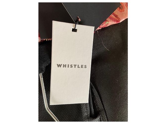 Whistles Vestido de seda Sophia Prairie Castaño Rosa Dorado - vista 13