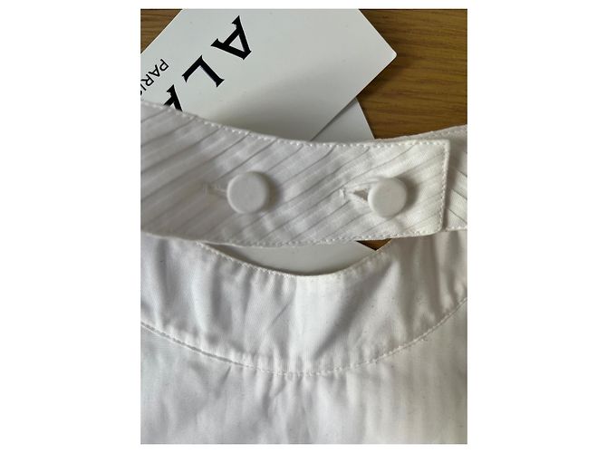 Alaïa Top Plastrón Blanco Espalda Descubierta - vista 4