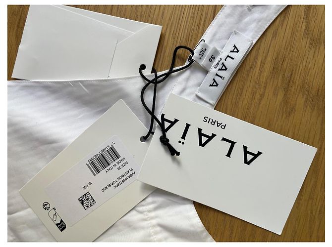 Alaïa Top Plastrón Blanco Espalda Descubierta - vista 6