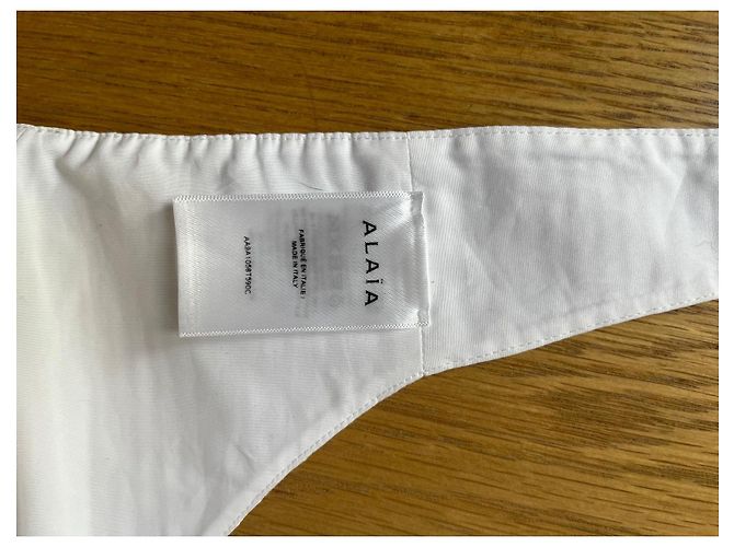 Alaïa Top Plastrón Blanco Espalda Descubierta - vista 7