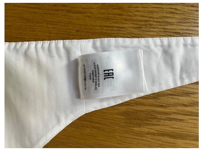 Alaïa Top Plastrón Blanco Espalda Descubierta - vista 8