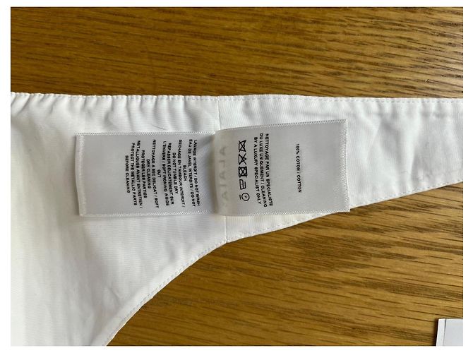 Alaïa Top Plastrón Blanco Espalda Descubierta - vista 9