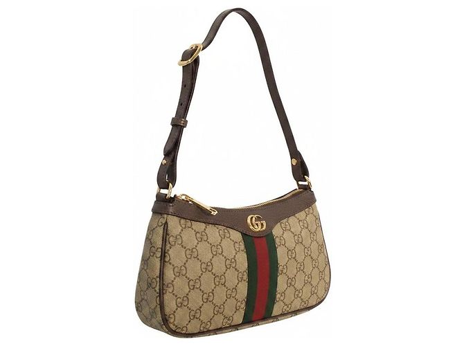 Gucci Ophidia GG Supreme Piccola Borsa a Spalla Marrone Beige - vista 11