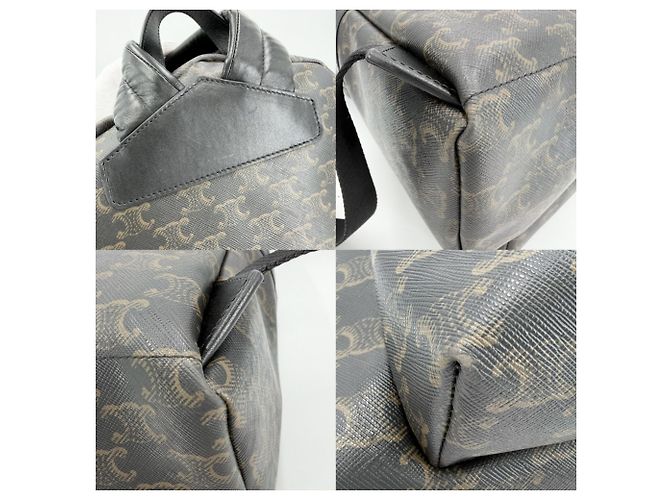 Triomphe Céline Celine Rucksack in mittlerer Größe Braun Schwarz - Ansicht 7