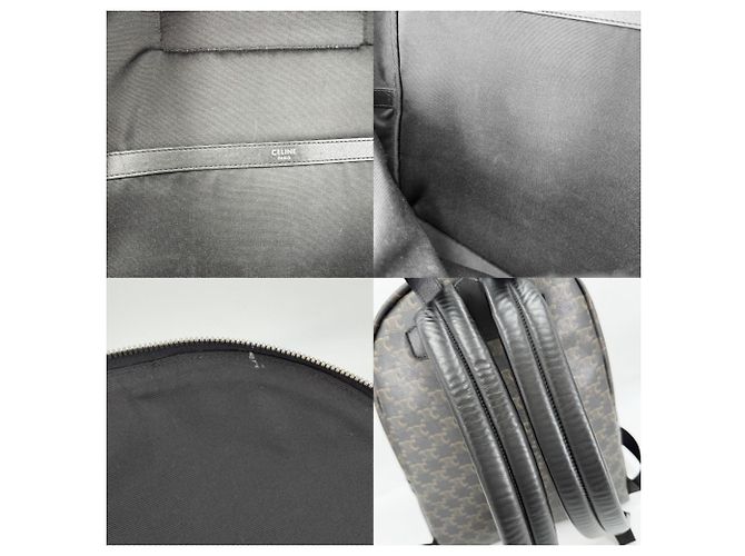 Triomphe Céline Celine Rucksack in mittlerer Größe Braun Schwarz - Ansicht 8