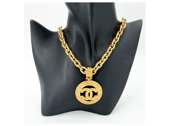 Collar largo Coco Mark para mujer Chanel Dorado - vista 3