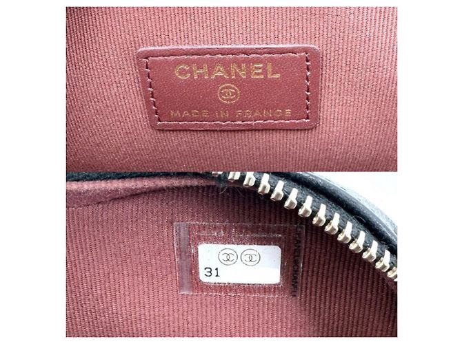Bolsa de ombro Chanel Matelassé em pele de cordeiro preta Preto - vista 5