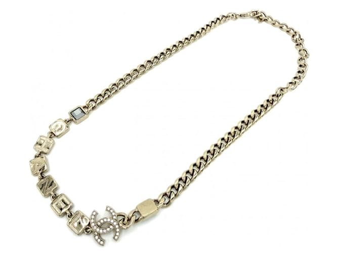 Collana Chanel in oro e strass D'oro - vista 4