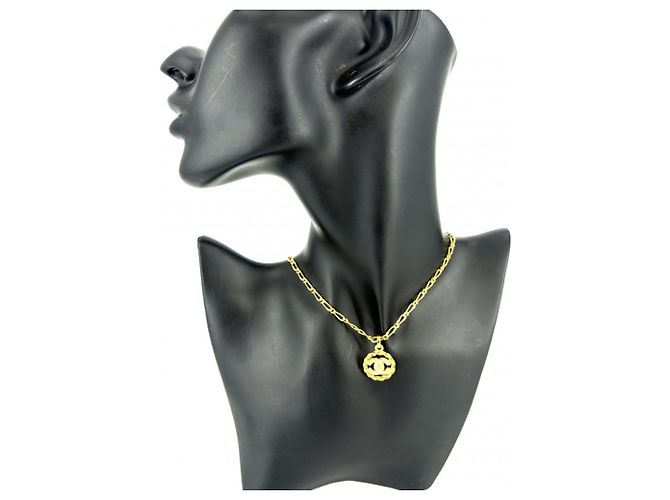 Timeless Collana Chanel Vintage con strass D'oro - vista 3
