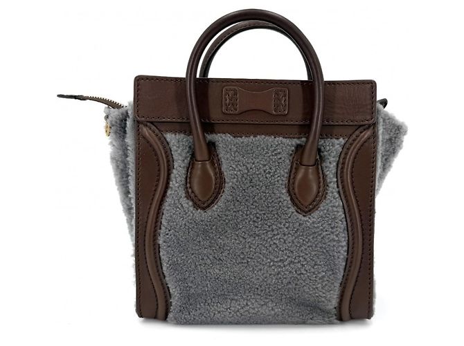 Céline Borsa a tracolla Celine Women's Luggage Nano Shopper Boa da donna Marrone - vista 2