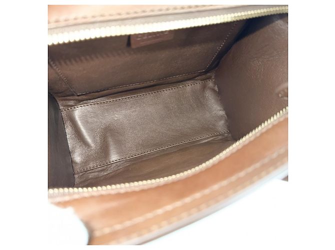 Céline Borsa a tracolla Celine Women's Luggage Nano Shopper Boa da donna Marrone - vista 4