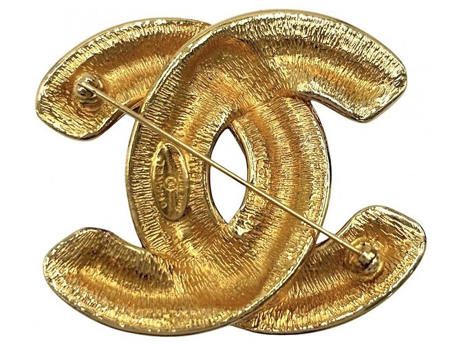 Spilla Chanel Vintage Matelassé Gold D'oro - vista 2