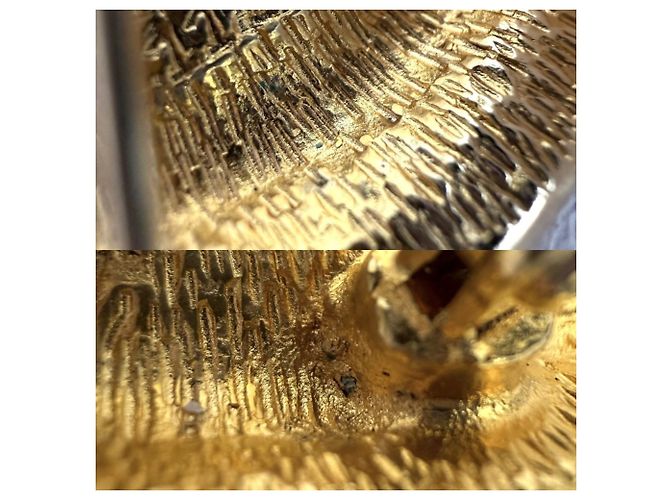 Spilla Chanel Vintage Matelassé Gold D'oro - vista 6