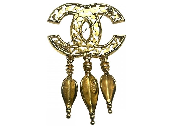 Spilla Chanel Vintage placcata oro D'oro - vista 2