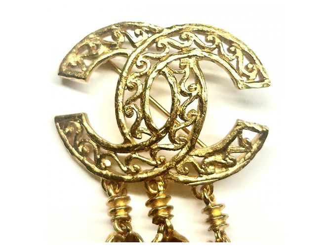 Spilla Chanel Vintage placcata oro D'oro - vista 4