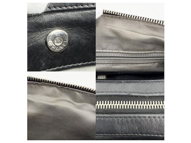 Bowling Borsa a mano Chanel in pelle nera - Design Chocolate Bar Nero - vista 7