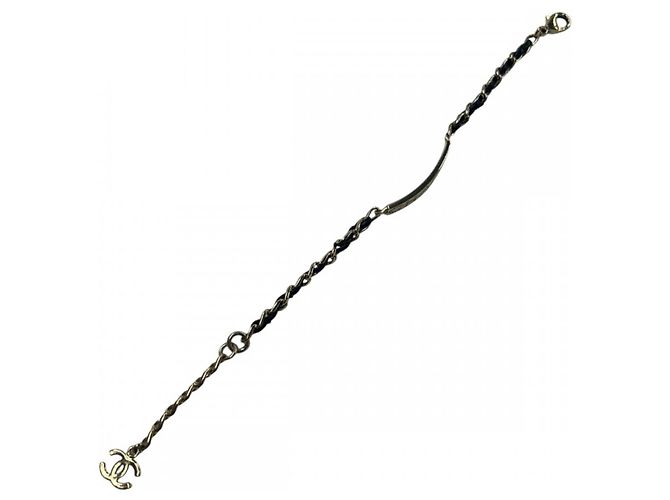 Bracciale Charm in pelle nera Chanel Nero - vista 3
