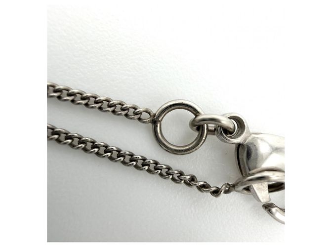 Collana con perle finte e strass Chanel Argento Bianco - vista 7