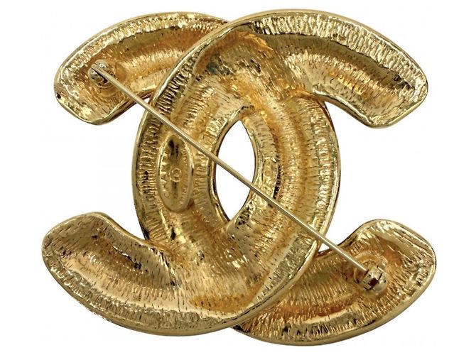 Spilla Chanel Vintage Matelassé Gold D'oro - vista 2