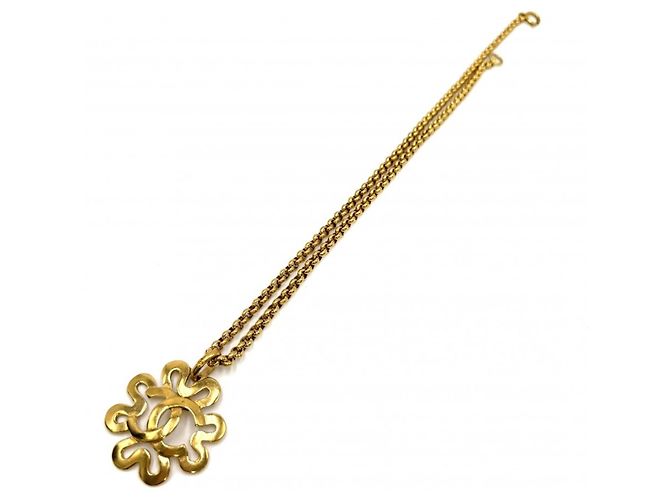Collana Vintage Flower Coco Mark da donna Chanel D'oro - vista 4