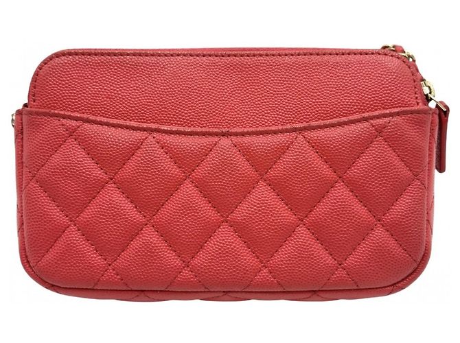 Portafoglio con catena Matelassé Chanel da donna Rosso - vista 2