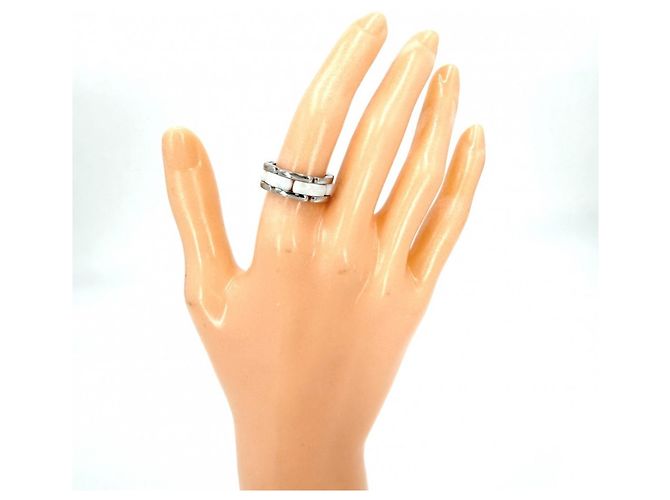 Anello a fascia Chanel da donna in argento e oro bianco - vista 2