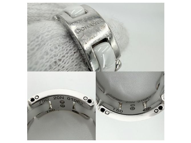 Anello a fascia Chanel da donna in argento e oro bianco - vista 3