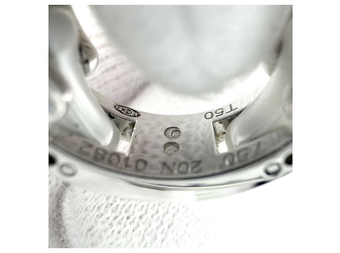 Anello a fascia Chanel da donna in argento e oro bianco - vista 7