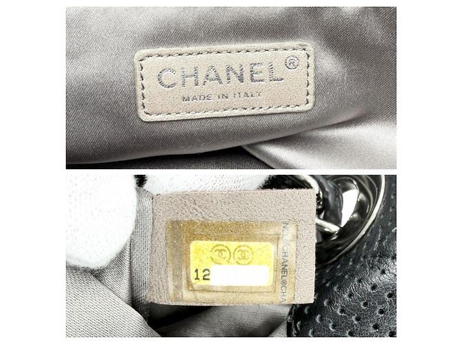Borsa a tracolla Chanel in pelle nera Nero - vista 4