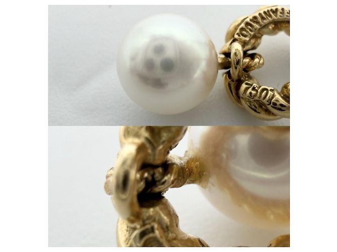 Orecchini Tiffany & Co. in oro giallo 18K con goccia di perla - vista 7